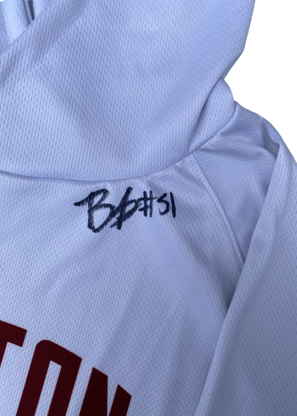 Brevin Galloway Boston College Basketball Exclusive SIGNED Pre-Game Warm-Up Hoodie (Size XL)