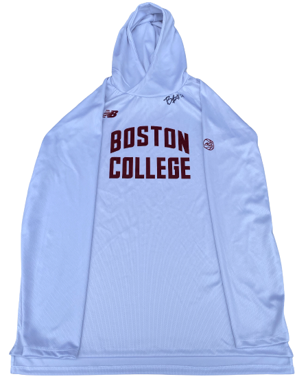 Brevin Galloway Boston College Basketball Exclusive SIGNED Pre-Game Warm-Up Hoodie (Size XL)