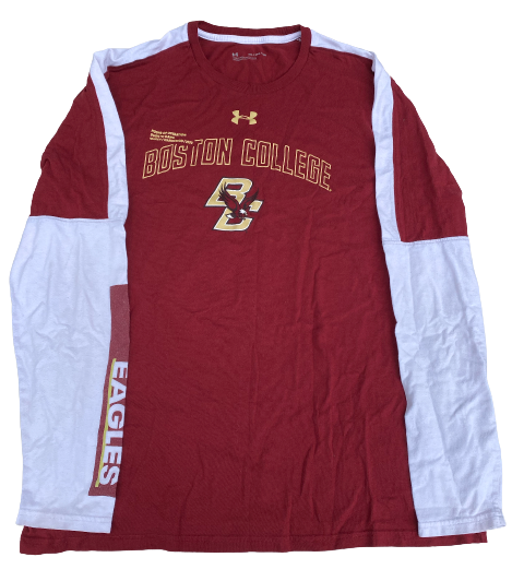 Brevin Galloway Boston College Basketball Team Issued Long Sleeve Shirt (Size 2XL)