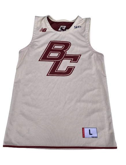 Brevin Galloway Boston College Basketball SIGNED Practice Worn Reversible Practice Jersey (Size L)