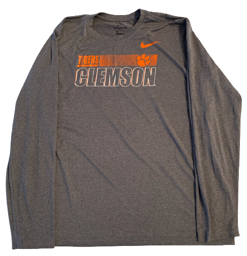Naz Bohannon Clemson Basketball Team Issued Long Sleeve Shirt (Size XL)