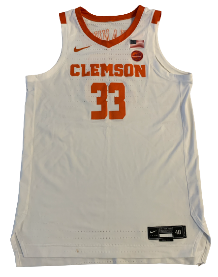 Naz Bohannon Clemson Basketball 2021-2022 Game Worn Jersey (Size 48)