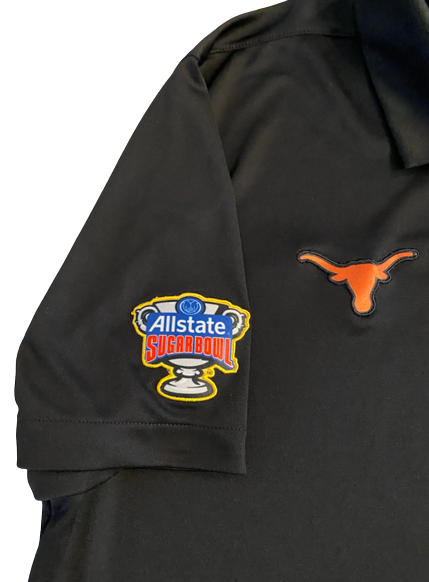 Denzel Okafor Texas Football Player Exclusive Sugar Bowl Polo with Patch (Size 2XL)