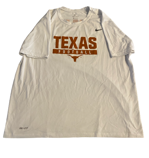 Denzel Okafor Texas Football Team Issued "Staff" Workout Shirt (Size 2XL)