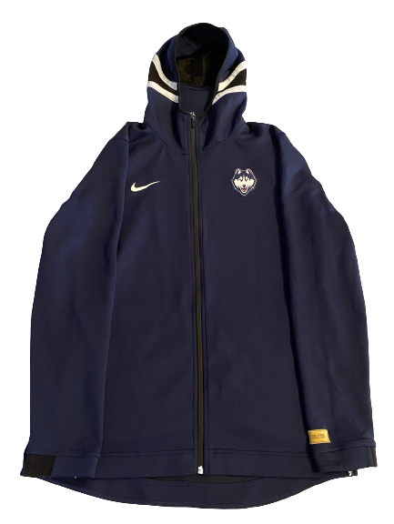 Sidney Wilson UCONN Basketball Player Exclusive Pre-Game Warm-Up Jacket with Gold Elite Tag (Size L)