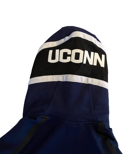 Sidney Wilson UCONN Basketball Player Exclusive Pre-Game Warm-Up Jacket with Gold Elite Tag (Size L)