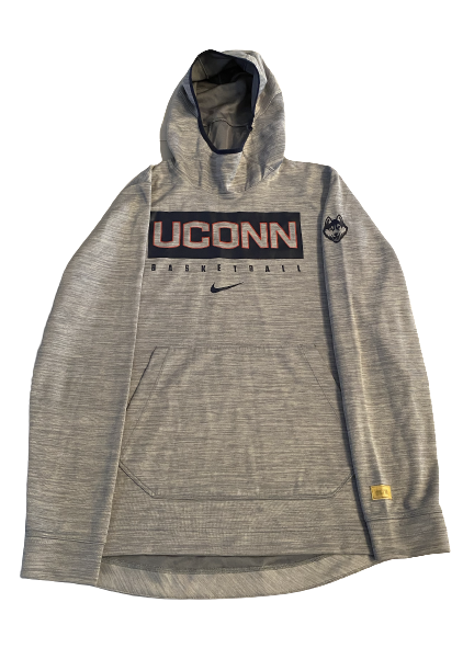 Sidney Wilson UCONN Basketball Team Issued Travel Sweatshirt with Gold Elite Tag (Size L)