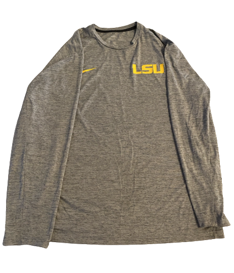 Aaron Moffitt LSU Football Team Issued Long Sleeve Shirt (Size 2XL)