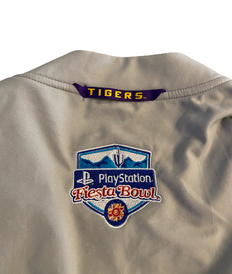 Aaron Moffitt LSU Football Team Exclusive PlayStation Fiesta Bowl Jacket with Patch on Back (Size 2XL)