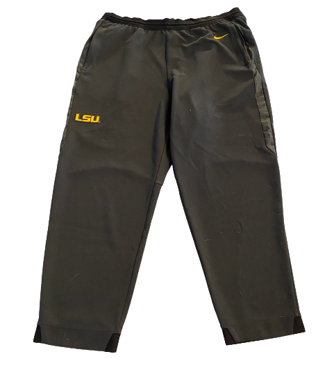 Aaron Moffitt LSU Football Team Issued Travel Sweatpants (Size 3XL)