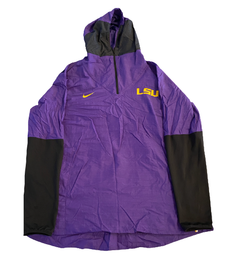 Aaron Moffitt LSU Football Team Issued Windbreaker Jacket (Size XL)