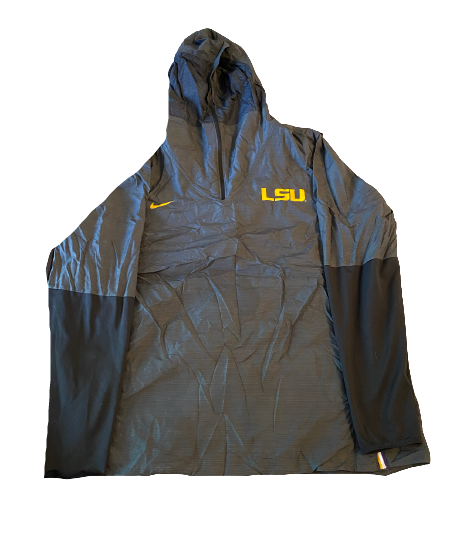 Aaron Moffitt LSU Football Team Issued Windbreaker Jacket (Size 2XL)