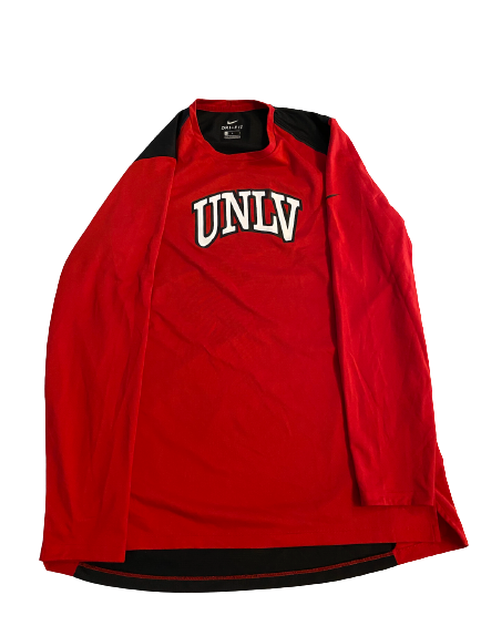 Bryce Hamilton UNLV Basketball Exclusive Long Sleeve Pre-Game Warm-Up Shirt (Size L)