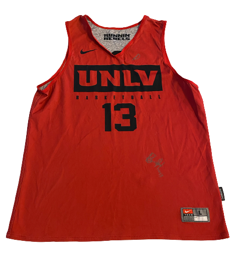 Bryce Hamilton UNLV Basketball SIGNED Practice Worn Reversible Practice Jersey (Size L)