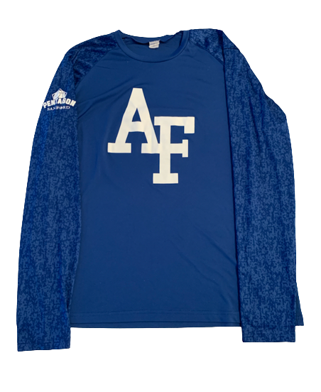 Abe Kinrade Airforce Basketball Team Exclusive Sanford Pentagon Game Long Sleeve Pre-Game Warm-Up Shirt (Size XL)