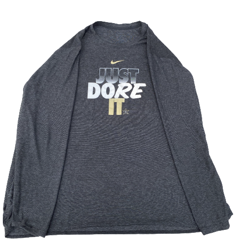Carlton Lorenz Vanderbilt Football Team Issued "JUST DORE IT" Long Sleeve Shirt (Size 3XL)