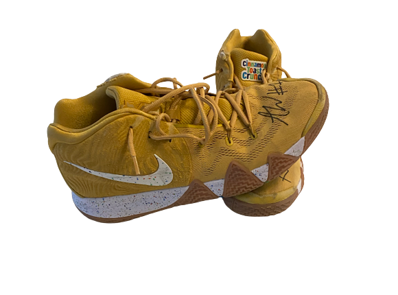 Aaron Wheeler Purdue Basketball SIGNED Game Worn KYRIE 4 CINNAMON TOAST CRUNCH Shoes (Size 13.5)