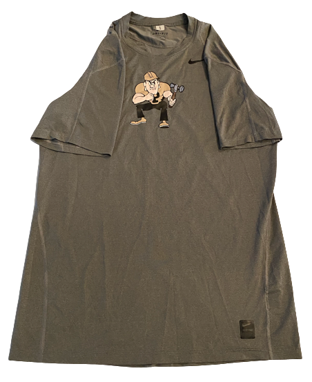 Aaron Wheeler Purdue Basketball Team Exclusive "PLAY HARD" Compression Shirt (Size LT)