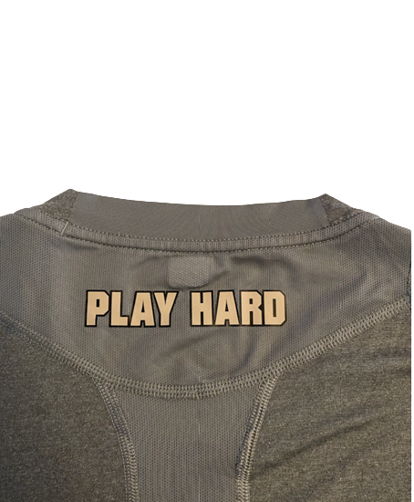 Aaron Wheeler Purdue Basketball Team Exclusive "PLAY HARD" Compression Shirt (Size LT)