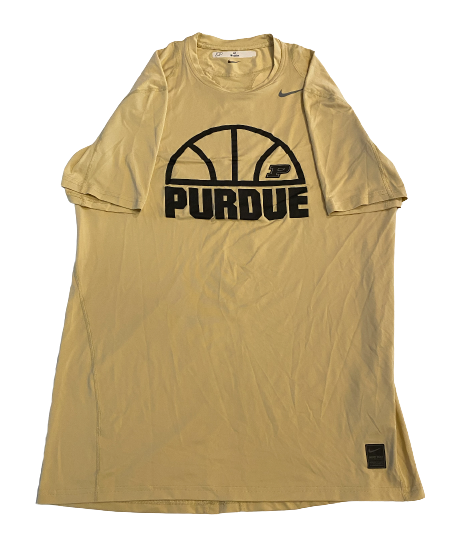 Aaron Wheeler Purdue Basketball Team Issued Compression Shirt (Size LT)
