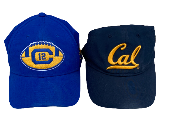 Jake Tonges California Football Team Issued Set of (2) Hats