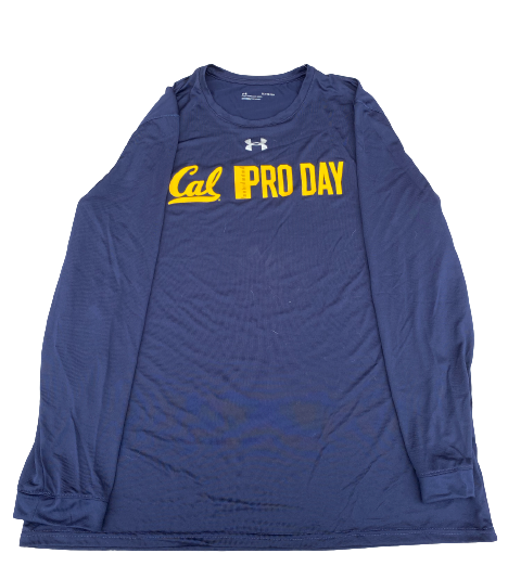 Jake Tonges California Football Player Exclusive "PRO DAY" Long Sleeve Shirt (Size XL)