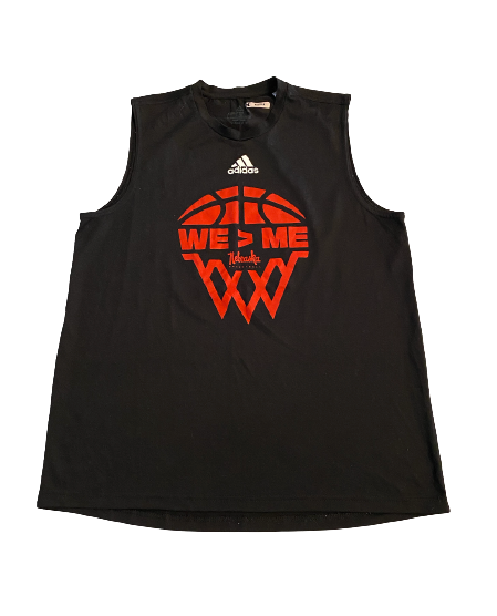 Kobe Webster Nebraska Basketball Team Exclusive "WE>ME" Workout Tank (Size L)
