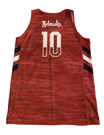 Kobe Webster Nebraska Basketball Player Exclusive Reversible Practice Jersey (Size M)