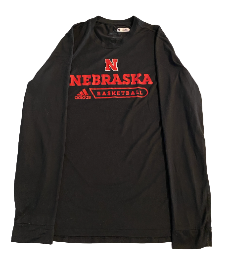 Kobe Webster Nebraska Basketball Team Issued Long Sleeve Shirt (Size L)