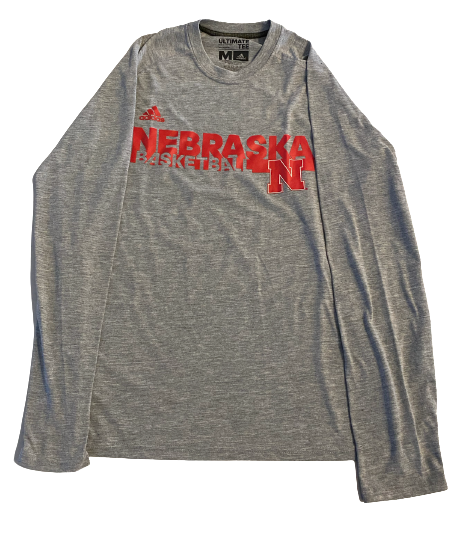 Kobe Webster Nebraska Basketball Team Issued Long Sleeve Shirt (Size M)