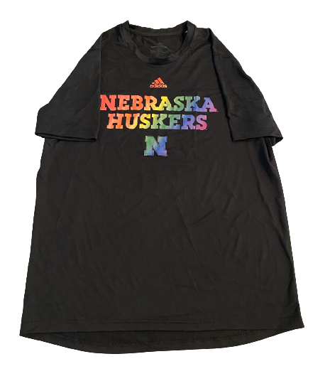 Kobe Webster Nebraska Basketball Team Issued Workout Shirt (Size L)