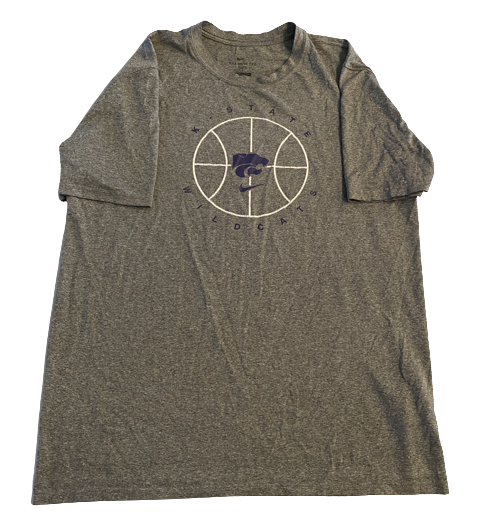 Mike McGuirl Kansas State Basketball Team Issued Workout Shirt (Size LT)