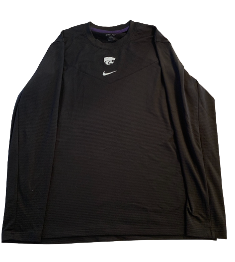 Mike McGuirl Kansas State Basketball Team Issued Long Sleeve Shirt (Size XLT)