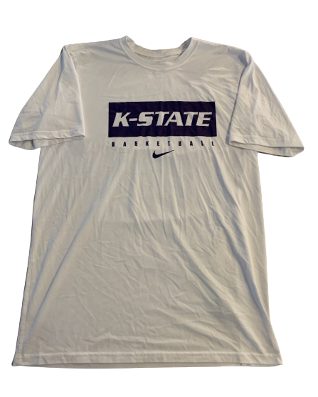 Mike McGuirl Kansas State Basketball Team Issued Workout Shirt (Size LT)