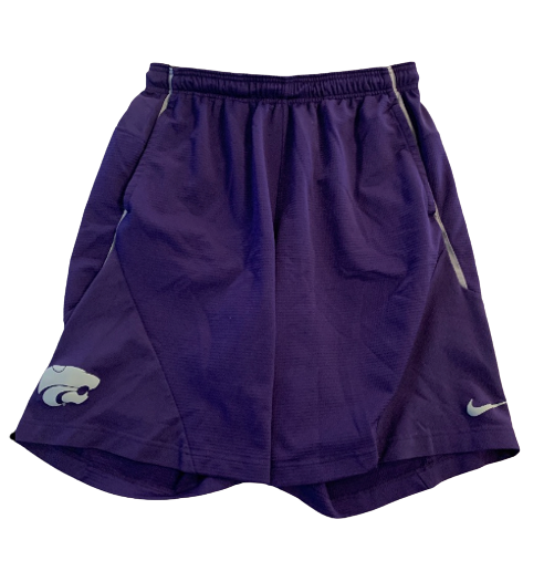 Mike McGuirl Kansas State Basketball Team Issued Workout Shorts (Size L)