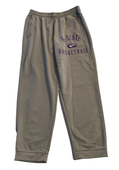 Mike McGuirl Kansas State Basketball Team Issued Sweatpants (Size L)