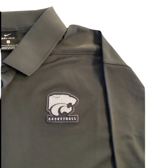 Mike McGuirl Kansas State Basketball Team Issued Travel Polo (Size L)