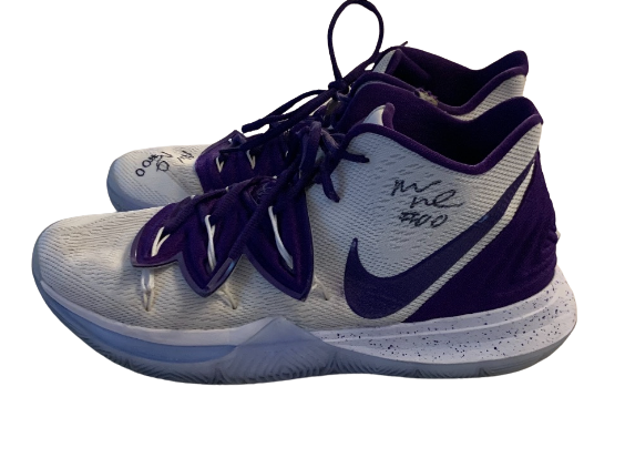 Mike McGuirl Kansas State Basketball SIGNED Game Worn Shoes (Size 13) - Photo Matched