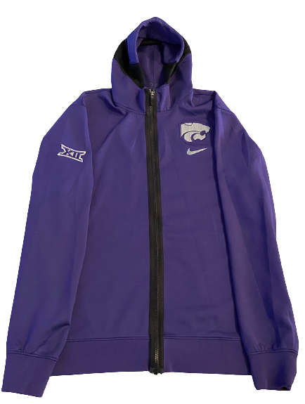 Mike McGuirl Kansas State Basketball Team Exclusive Pre-Game Warm-Up Jacket (Size L)