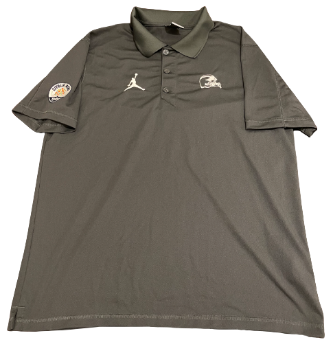 Brad Hawkins Michigan Football Team Exclusive Citrus Bowl Travel Polo Shirt (Size L)