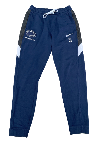 Jamari Wheeler Penn State Basketball Team Issued Travel Sweatpants with Number (Size M)