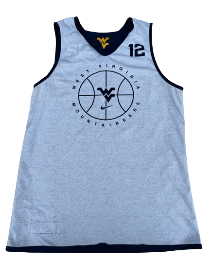 Taz Sherman West Virginia Basketball Player Exclusive Reversible Practice Jersey (Size M)