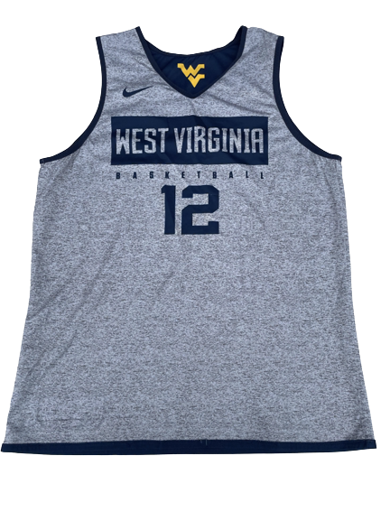 Taz Sherman West Virginia Basketball Player Exclusive Reversible Practice Jersey (Size L)