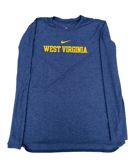 Taz Sherman West Virginia Basketball Team Issued Long Sleeve Shirt (Size M)