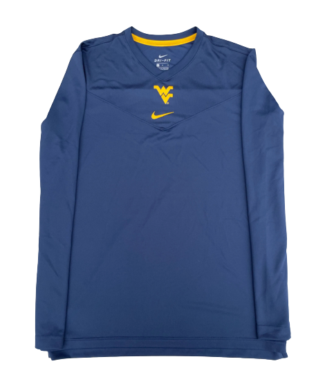 Taz Sherman West Virginia Basketball Team Issued Long Sleeve Shirt (Size L)