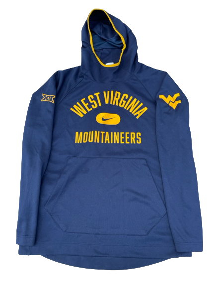 Taz Sherman West Virginia Basketball Team Issued Travel Hoodie (Size L)
