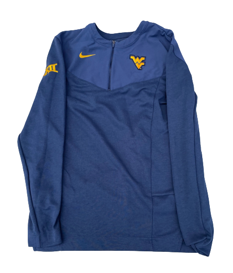 Taz Sherman West Virginia Basketball Team Issued Quarter-Zip Pullover (Size M)