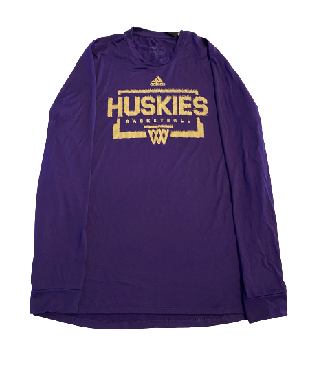 Nate Roberts Washington Basketball Team Issued Long Sleeve Workout Shirt (Size LT) - New with Tags
