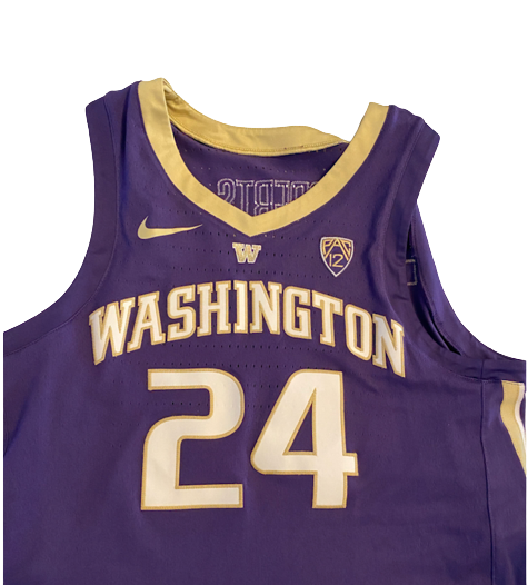 Nate Roberts Washington Basketball 2018-2019 Authentic Game Issued Jersey (Size 46)