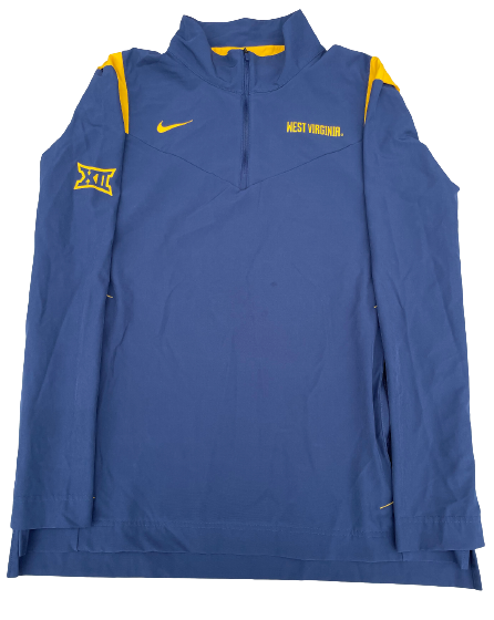 Taz Sherman West Virginia Basketball Team Issued Quarter-Zip Pullover (Size L)